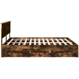  Krevetna konstrukcija s ladicama Dimljeni hrast 180 x 200 cm | shoptok.hr
