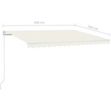  Tenda na ručno uvlačenje s LED svjetlima 400 x 350 cm krem | shoptok.hr