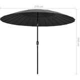  Vrtni suncobran s aluminijskom šipkom 270 cm antracit | shoptok.hr