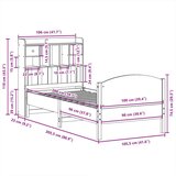 vidaXL Knjižna postelja brez vzmetnice vošč. rjava 100x200 cm borovina | Shoptok.si