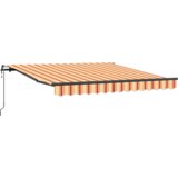 vidaXL Samodejna retraktibilna tenda rumena in oranžna 300x250 cm | Shoptok.si