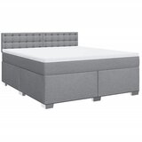 Maison Chic Box spring postelja - Vzmetna postelja z vzmetnico svetlo siva 180x200 cm blago SL11685, (21904672) | Shoptok.si