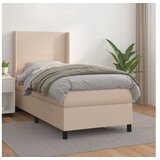  Krevet s oprugama i madrac cappuccino 90x200 cm od umjetne kože | shoptok.hr