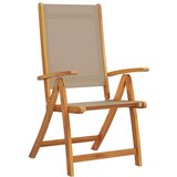 vidaXL 7-dijelni vrtni blagovaonski set od drva bagrema i tekstilena | shoptok.hr
