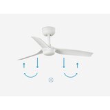 Faro 33820 - Plafonski ventilator MINI PUNT S, beo, prečnik 90 cm + daljinski upravljač | Eponuda.com