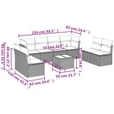  9-dijelni set vrtnih sofa s jastucima bež od poliratana | shoptok.hr