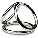 Sinner Gear Sinner - Triad Chamber Metal Cock and Ball Ring - Large Cene