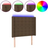  LED posteljno vzglavje temno rjavo 103x16x118/128 cm blago, (20951800) | Shoptok.si