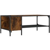  The Living Store Klubska mizica z regalom dim. hrast 100x51x40 cm inženirski les - Klubska Mizica, (21502215) | Shoptok.si