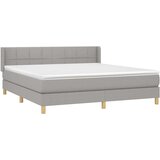  Box spring postelja z vzmetnico svetlo siva 180x200 cm blago, (20791416) | Shoptok.si