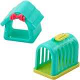 Set gumenih figura psića sa kućicom - tirkizni | Shoptok.si