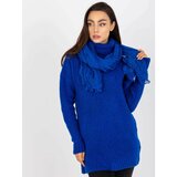Fashion Hunters Cobalt shawl made of viscose Cene'.'