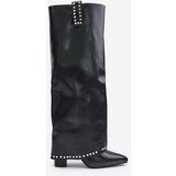 Boto Ladies Boots With Turned Shaft On Heel Black Kaielia | ePonuda.com