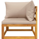  Modularna kutna sofa sa smeđesivim jastucima od bagremovog drva | shoptok.hr