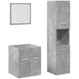  3-dijelni set kupaonskog namještaja siva boja betona drveni 41 x 38.5 x 46 cm | shoptok.hr