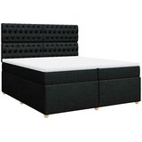  Krevet s oprugama i madracem crni 200x200 cm od tkanine | shoptok.hr