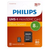 Philips 8GB microSDHC memorijska kartica + SD adapter, klasa 10, UHS-I, U1 | shoptok.hr