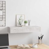  Zidna polica s ladicom siva boja betona 60 x 23,5 x 10 cm MDF | Eponuda.ba