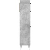  Ormar za cipele HAARLEM 78 x 24 x 103 cm Konstruirano drvo - Betonska siva | shoptok.hr