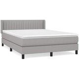  Krevet box spring s madracem svjetlosivi 140x200 cm od tkanine | shoptok.hr