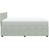  Krevet s oprugama i madracem svjetlosivi 140x190 cm baršunasti | shoptok.hr