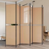  Razdjelnik prostora s 6 panela Bež 300 x 200 cm Tkanina - Bež 300 x 200 cm | shoptok.hr