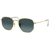 Ray-ban Hexagonal Flat Lenses RB3548N 91233M S (48) Zlata/Modra | Shoptok.si