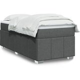 vidaXL Box spring postelja z vzmetnico temno siva 80x200 cm blago | Shoptok.si