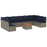  11-dijelni set vrtnih sofa od poliratana s jastucima sivi | shoptok.hr