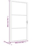  Unutarnja vrata 102,5x201,5 cm Bijela od mat stakla i aluminija | shoptok.hr
