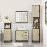 3-dijelni set kupaonskog namještaja boja hrasta sonome drveni | shoptok.hr