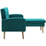  Kutna garnitura s presvlakom od tkanine 186 x 136 x 79 cm zelena | shoptok.hr