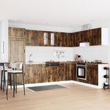 vidaXL Set od 2 Dimljeni hrast Konstruirano drvo 80x46x81.5 cm | shoptok.hr