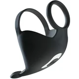 Cock Ring with RC Ball Massager Black