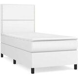  Krevet s oprugama i madracem bijeli 80 x 200 cm od umjetne kože | shoptok.hr
