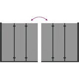  Obloga za tuš Črna 130 x 138 cm ESG steklo in aluminij | Shoptok.si