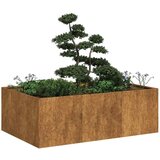 Maison Chic Cvetlični Lonec - Cvetlično korito Rusty 120x80x40 cm Vremensko odporno jeklo, (21789689) | Shoptok.si
