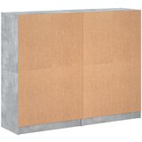  Regal za knjige s vratima boja betona 136 x 37 x 109 cm drveni | shoptok.hr