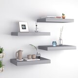 vidaXL Stenske police 4 kosi sive 40x23x3,8 cm MDF Cene