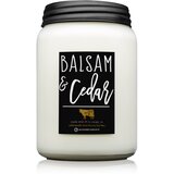 Milkhouse Candle Co. Farmhouse Balsam & Cedar dišeča sveča Mason Jar 737 g Cene