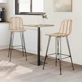  Barski stolac 2 pcs 44 x 52 x 111 cm Ratan i čelik | Eponuda.com