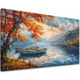  Pejzaž na slika na platnu jesenje lišće uz jezero | akrilni detalji | shoptok.hr