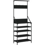  Stalak za odjeću sa spremištem za cipele crni 70 x 34 x 184 cm | Eponuda.com