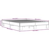  Okvir za krevet smeđi hrast 150x200cm konstruirano drvo i metal | shoptok.hr