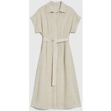 Marisse Beige Viscose-Linen Dress | Shoptok.si