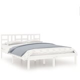 The Living Store Posteljni okvir bel iz trdnega lesa 150x200 cm - Posteljni Okvir, (21526634) | Shoptok.si