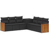  Set sofe 7 kom. Crna 118 x 62 x 69 cm Poli Rattan i čelik | shoptok.hr