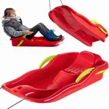 Sled Drsenje z Zavoro Naslonjalo Plastični Bob Drsenje Velike Z Vrvico, (5000351781)