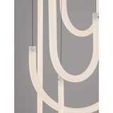 Nova Luce Bela/mat črna jeklena LED zatemnitvena viseča svetilka s senčilom iz akrilnega stekla ø 50 cm Topaz – | Shoptok.si