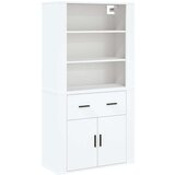  Visoka omara bel inženirski les, (20653441) | Shoptok.si